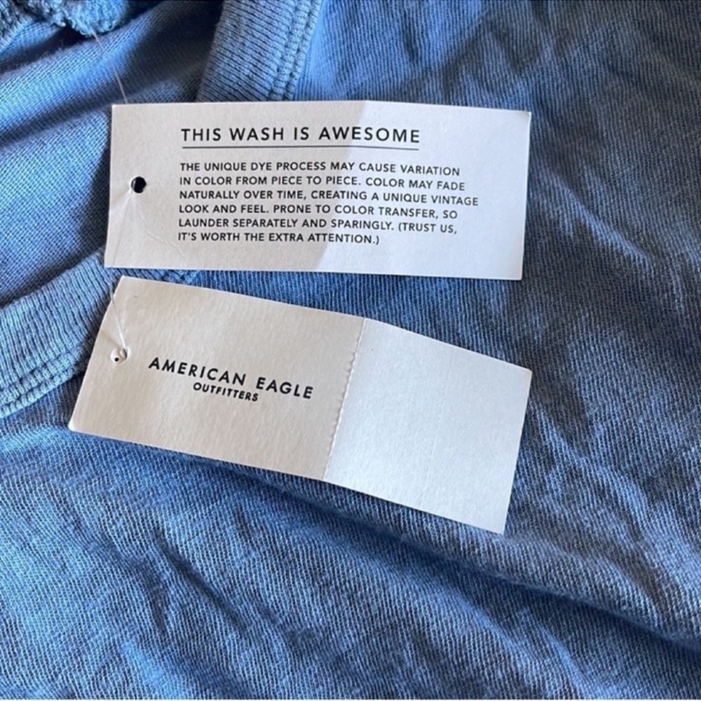 NWT American Eagle Outfitters Scoop Neck Tee - Blue - Picture 4 of 4